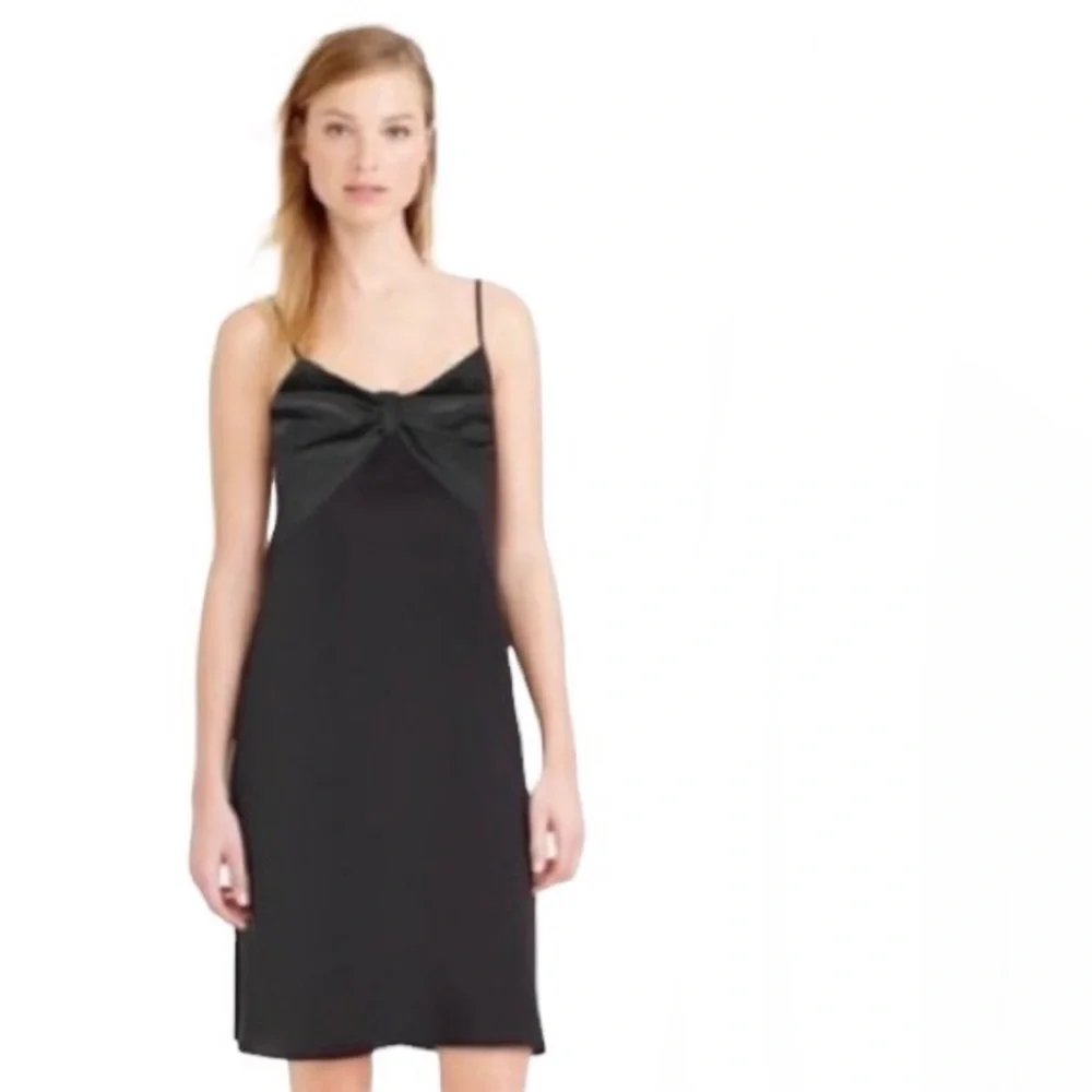 Club Monaco Silk Black Slip Strappy Mini Cocktail Dress - Picture 1 of 7